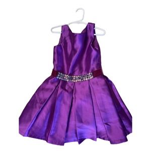 Zoe LTD Purple Satin Sleeveless Special Occassion Party Dress Size 7